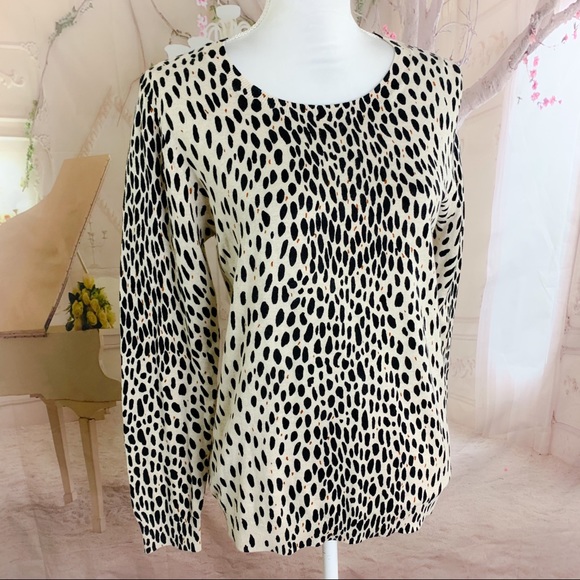 NEW J Crew Leopard Animal Print  Crew Neck… - Picture 5 of 10